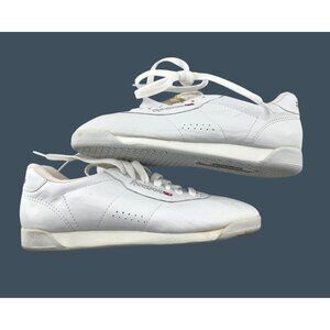 Vintage Reebok Women's White Leather Sneakers Size 5.5